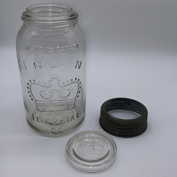 Vintage 1932 Crown Quart Mason Canning Preserving Pickling Glas… - Picture 8 of 13